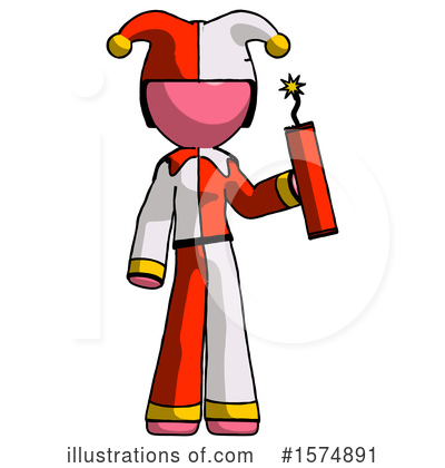 Royalty-Free (RF) Pink Design Mascot Clipart Illustration by Leo Blanchette - Stock Sample #1574891