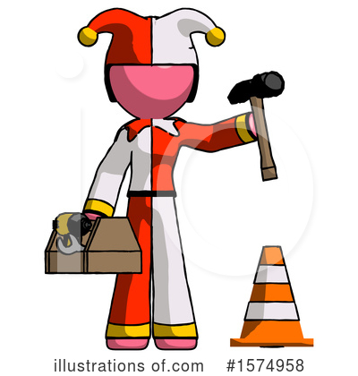 Royalty-Free (RF) Pink Design Mascot Clipart Illustration by Leo Blanchette - Stock Sample #1574958