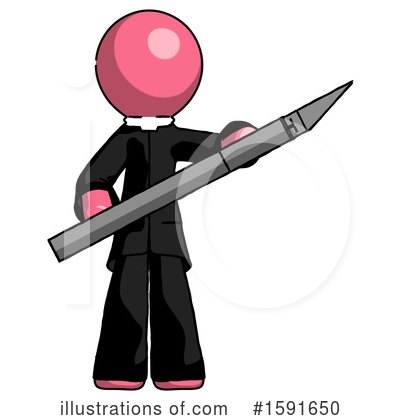 Royalty-Free (RF) Pink Design Mascot Clipart Illustration by Leo Blanchette - Stock Sample #1591650