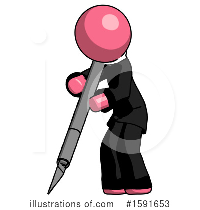 Royalty-Free (RF) Pink Design Mascot Clipart Illustration by Leo Blanchette - Stock Sample #1591653