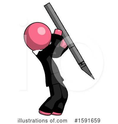 Royalty-Free (RF) Pink Design Mascot Clipart Illustration by Leo Blanchette - Stock Sample #1591659