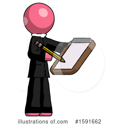 Royalty-Free (RF) Pink Design Mascot Clipart Illustration by Leo Blanchette - Stock Sample #1591662