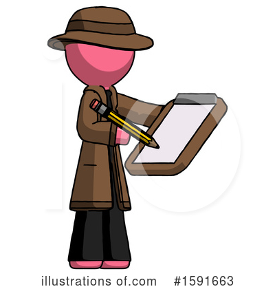 Royalty-Free (RF) Pink Design Mascot Clipart Illustration by Leo Blanchette - Stock Sample #1591663