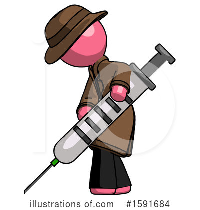 Royalty-Free (RF) Pink Design Mascot Clipart Illustration by Leo Blanchette - Stock Sample #1591684