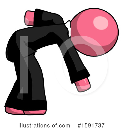 Royalty-Free (RF) Pink Design Mascot Clipart Illustration by Leo Blanchette - Stock Sample #1591737