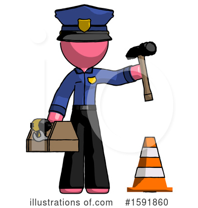 Royalty-Free (RF) Pink Design Mascot Clipart Illustration by Leo Blanchette - Stock Sample #1591860