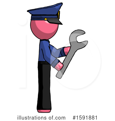 Royalty-Free (RF) Pink Design Mascot Clipart Illustration by Leo Blanchette - Stock Sample #1591881