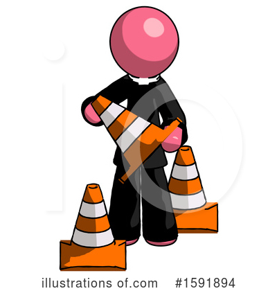 Royalty-Free (RF) Pink Design Mascot Clipart Illustration by Leo Blanchette - Stock Sample #1591894
