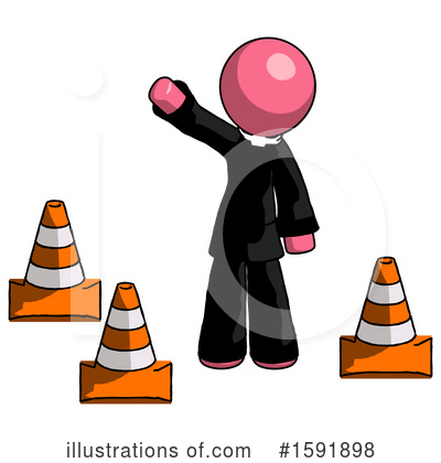 Royalty-Free (RF) Pink Design Mascot Clipart Illustration by Leo Blanchette - Stock Sample #1591898