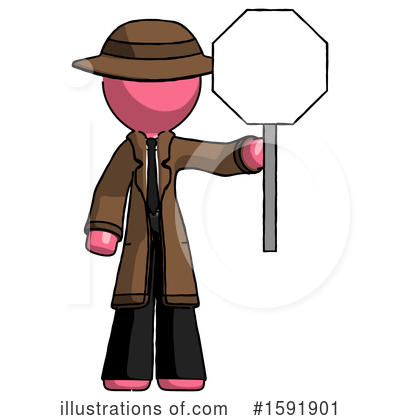 Royalty-Free (RF) Pink Design Mascot Clipart Illustration by Leo Blanchette - Stock Sample #1591901