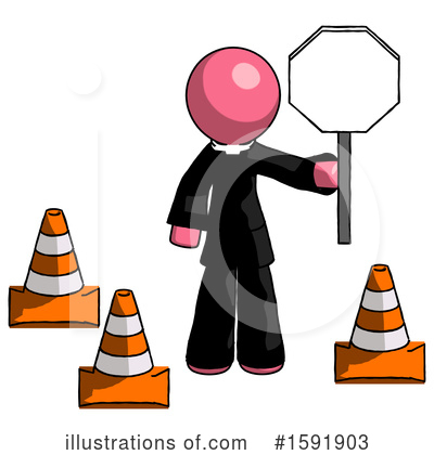 Royalty-Free (RF) Pink Design Mascot Clipart Illustration by Leo Blanchette - Stock Sample #1591903