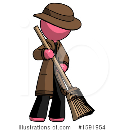 Royalty-Free (RF) Pink Design Mascot Clipart Illustration by Leo Blanchette - Stock Sample #1591954