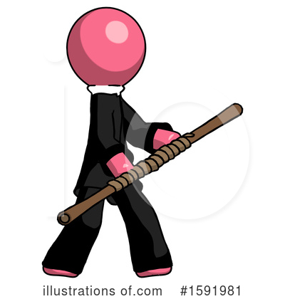 Royalty-Free (RF) Pink Design Mascot Clipart Illustration by Leo Blanchette - Stock Sample #1591981