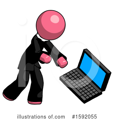 Royalty-Free (RF) Pink Design Mascot Clipart Illustration by Leo Blanchette - Stock Sample #1592055