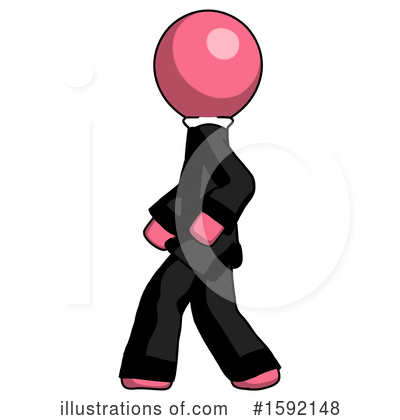 Royalty-Free (RF) Pink Design Mascot Clipart Illustration by Leo Blanchette - Stock Sample #1592148