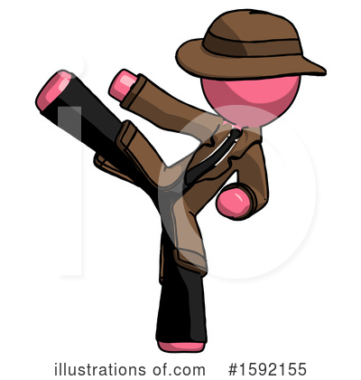 Royalty-Free (RF) Pink Design Mascot Clipart Illustration by Leo Blanchette - Stock Sample #1592155