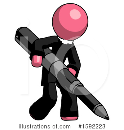 Royalty-Free (RF) Pink Design Mascot Clipart Illustration by Leo Blanchette - Stock Sample #1592223