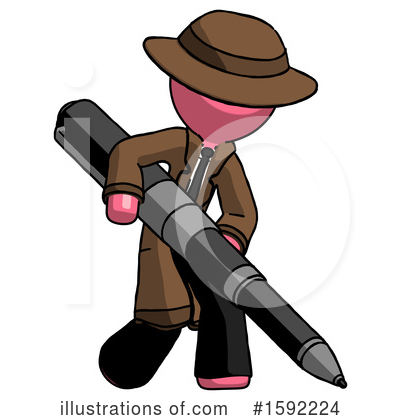 Royalty-Free (RF) Pink Design Mascot Clipart Illustration by Leo Blanchette - Stock Sample #1592224