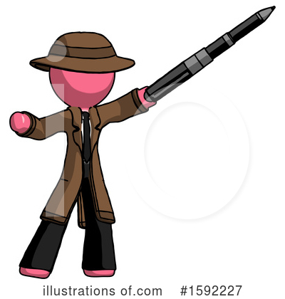 Royalty-Free (RF) Pink Design Mascot Clipart Illustration by Leo Blanchette - Stock Sample #1592227