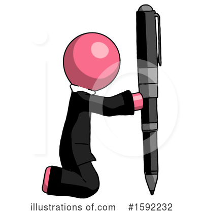 Royalty-Free (RF) Pink Design Mascot Clipart Illustration by Leo Blanchette - Stock Sample #1592232