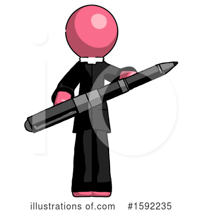 Royalty-Free (RF) Pink Design Mascot Clipart Illustration by Leo Blanchette - Stock Sample #1592235