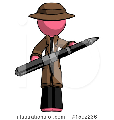 Royalty-Free (RF) Pink Design Mascot Clipart Illustration by Leo Blanchette - Stock Sample #1592236