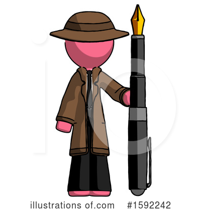 Royalty-Free (RF) Pink Design Mascot Clipart Illustration by Leo Blanchette - Stock Sample #1592242