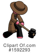 Pink Design Mascot Clipart #1592293 by Leo Blanchette