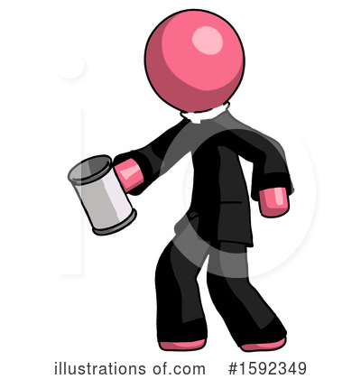 Royalty-Free (RF) Pink Design Mascot Clipart Illustration by Leo Blanchette - Stock Sample #1592349