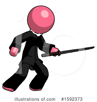 Royalty-Free (RF) Pink Design Mascot Clipart Illustration by Leo Blanchette - Stock Sample #1592373