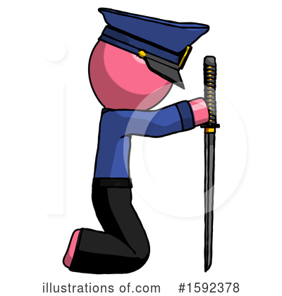 Royalty-Free (RF) Pink Design Mascot Clipart Illustration by Leo Blanchette - Stock Sample #1592378