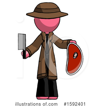 Royalty-Free (RF) Pink Design Mascot Clipart Illustration by Leo Blanchette - Stock Sample #1592401