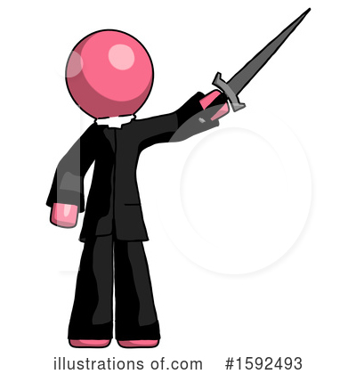 Royalty-Free (RF) Pink Design Mascot Clipart Illustration by Leo Blanchette - Stock Sample #1592493