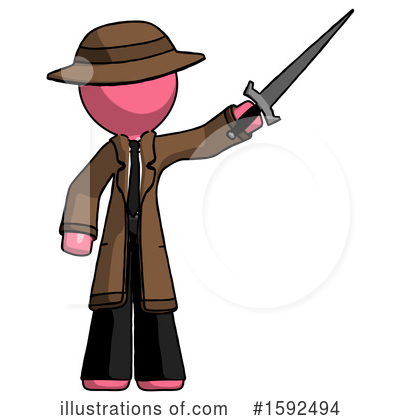 Royalty-Free (RF) Pink Design Mascot Clipart Illustration by Leo Blanchette - Stock Sample #1592494