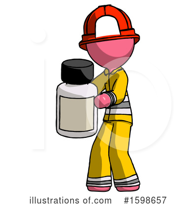 Royalty-Free (RF) Pink Design Mascot Clipart Illustration by Leo Blanchette - Stock Sample #1598657