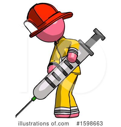 Royalty-Free (RF) Pink Design Mascot Clipart Illustration by Leo Blanchette - Stock Sample #1598663