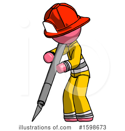 Royalty-Free (RF) Pink Design Mascot Clipart Illustration by Leo Blanchette - Stock Sample #1598673