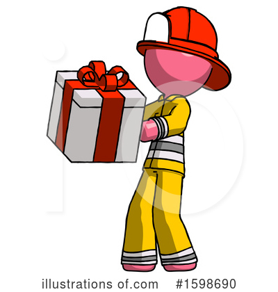 Royalty-Free (RF) Pink Design Mascot Clipart Illustration by Leo Blanchette - Stock Sample #1598690
