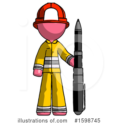 Royalty-Free (RF) Pink Design Mascot Clipart Illustration by Leo Blanchette - Stock Sample #1598745