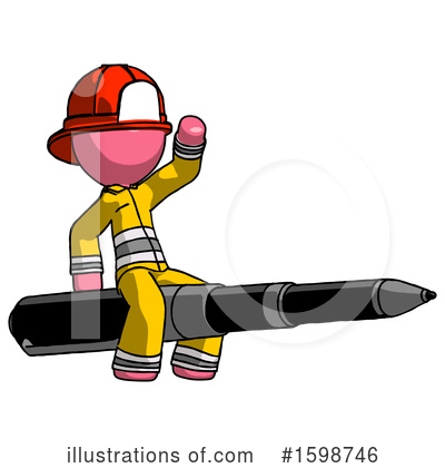 Royalty-Free (RF) Pink Design Mascot Clipart Illustration by Leo Blanchette - Stock Sample #1598746