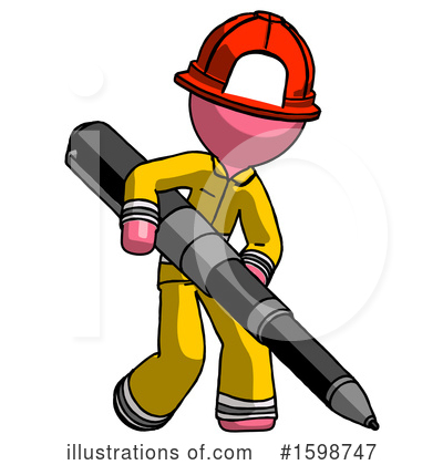 Royalty-Free (RF) Pink Design Mascot Clipart Illustration by Leo Blanchette - Stock Sample #1598747