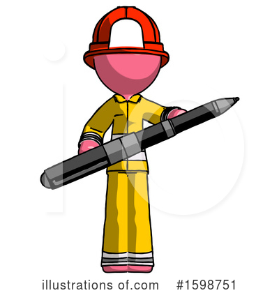 Royalty-Free (RF) Pink Design Mascot Clipart Illustration by Leo Blanchette - Stock Sample #1598751