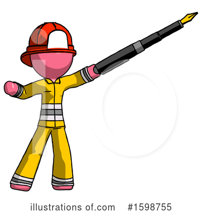 Royalty-Free (RF) Pink Design Mascot Clipart Illustration by Leo Blanchette - Stock Sample #1598755