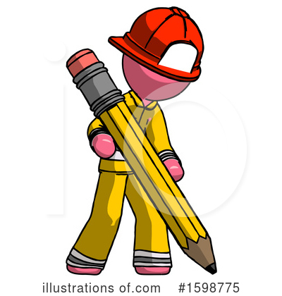 Royalty-Free (RF) Pink Design Mascot Clipart Illustration by Leo Blanchette - Stock Sample #1598775