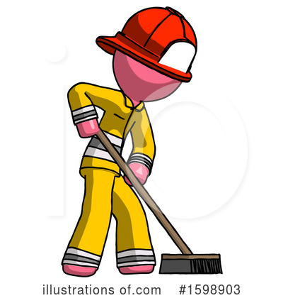 Royalty-Free (RF) Pink Design Mascot Clipart Illustration by Leo Blanchette - Stock Sample #1598903