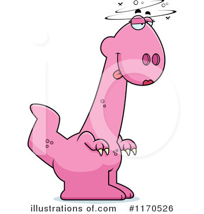 Royalty-Free (RF) Pink Dinosaur Clipart Illustration by Cory Thoman - Stock Sample #1170526