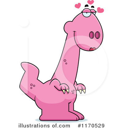 Royalty-Free (RF) Pink Dinosaur Clipart Illustration by Cory Thoman - Stock Sample #1170529