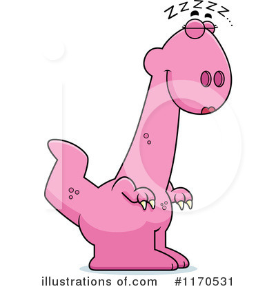 Royalty-Free (RF) Pink Dinosaur Clipart Illustration by Cory Thoman - Stock Sample #1170531