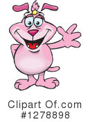 Pink Dog Clipart #1278898 by Dennis Holmes Designs