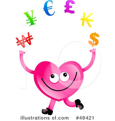 Royalty-Free (RF) Pink Heart Character Clipart Illustration by Prawny - Stock Sample #48421